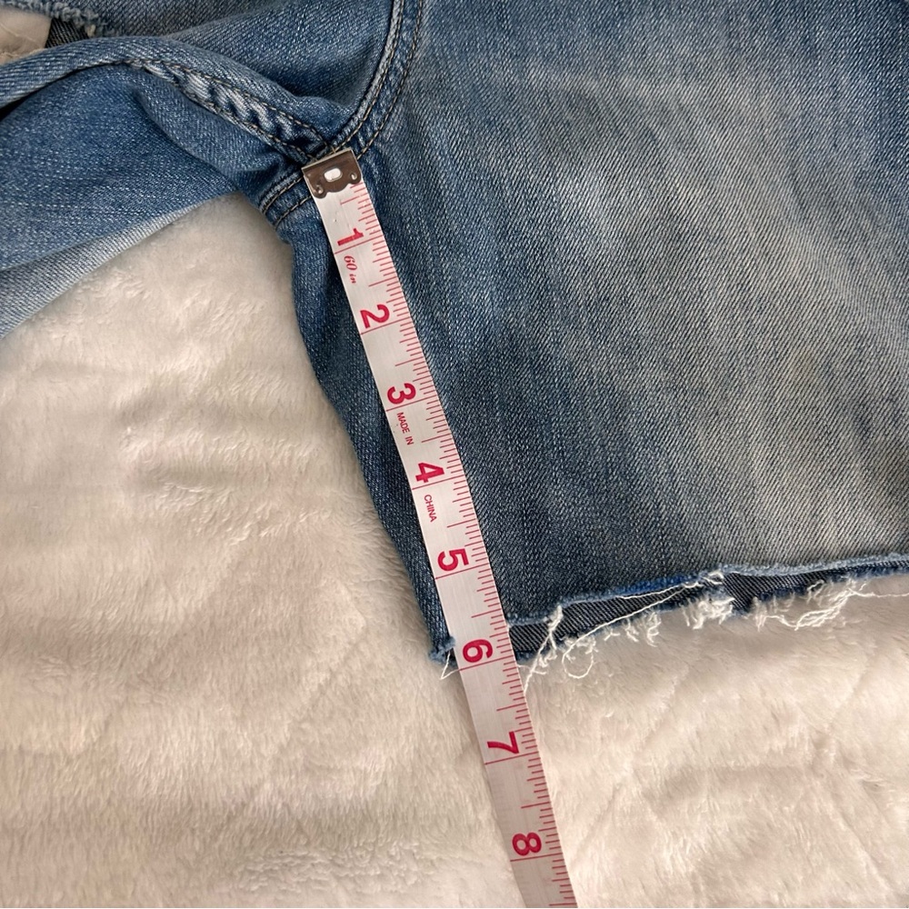 Insane Gene LA Jeans short overall Shortalls medium wash Distressed Size Medium - Picture 6 of 14